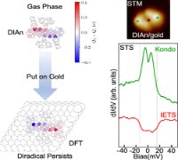 Graphical abstract: From Solution to Surface: Persistence of the Diradical Character of a Diindenoanthracene Derivative on a Metallic Substrate